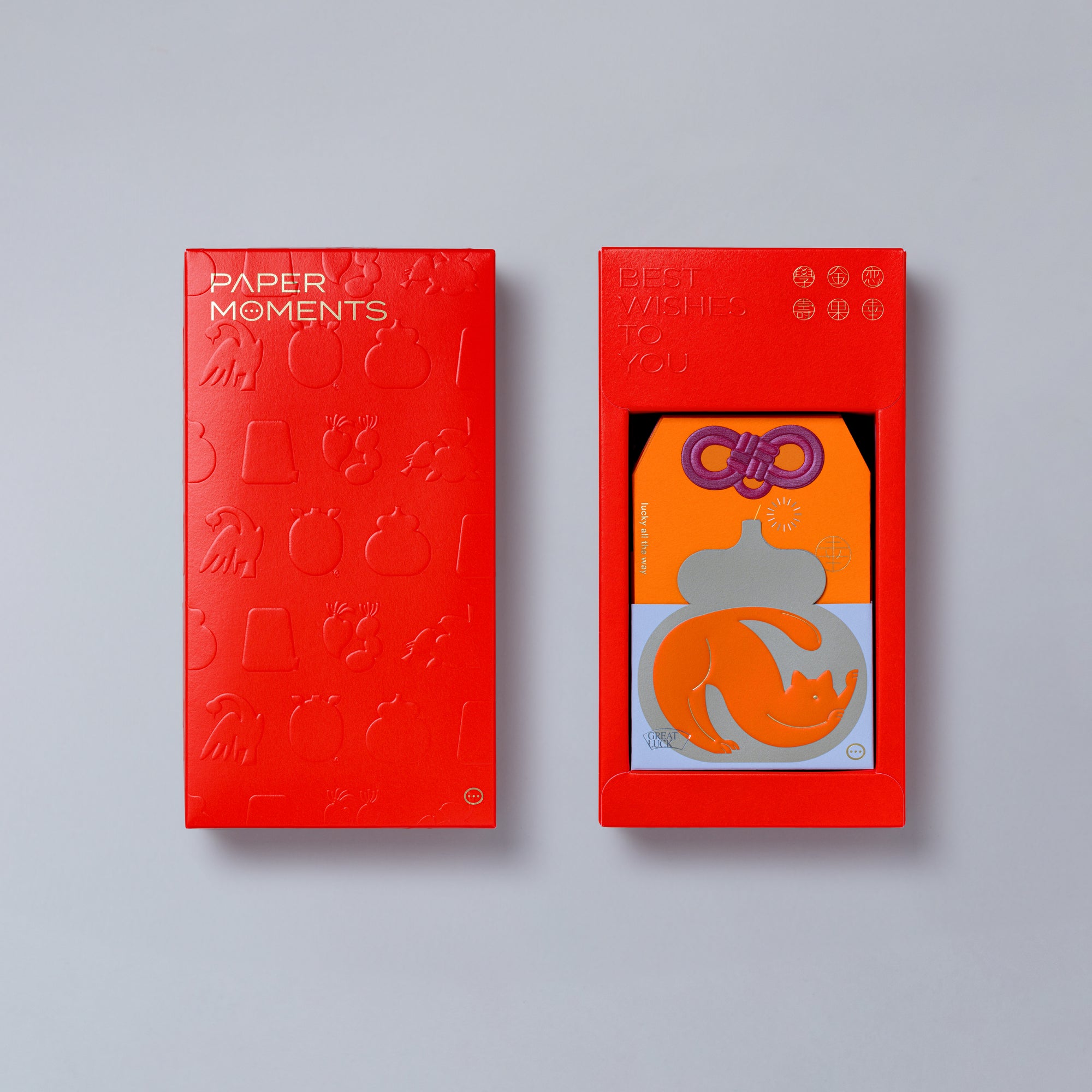 omamori / red packet box set (24pcs)