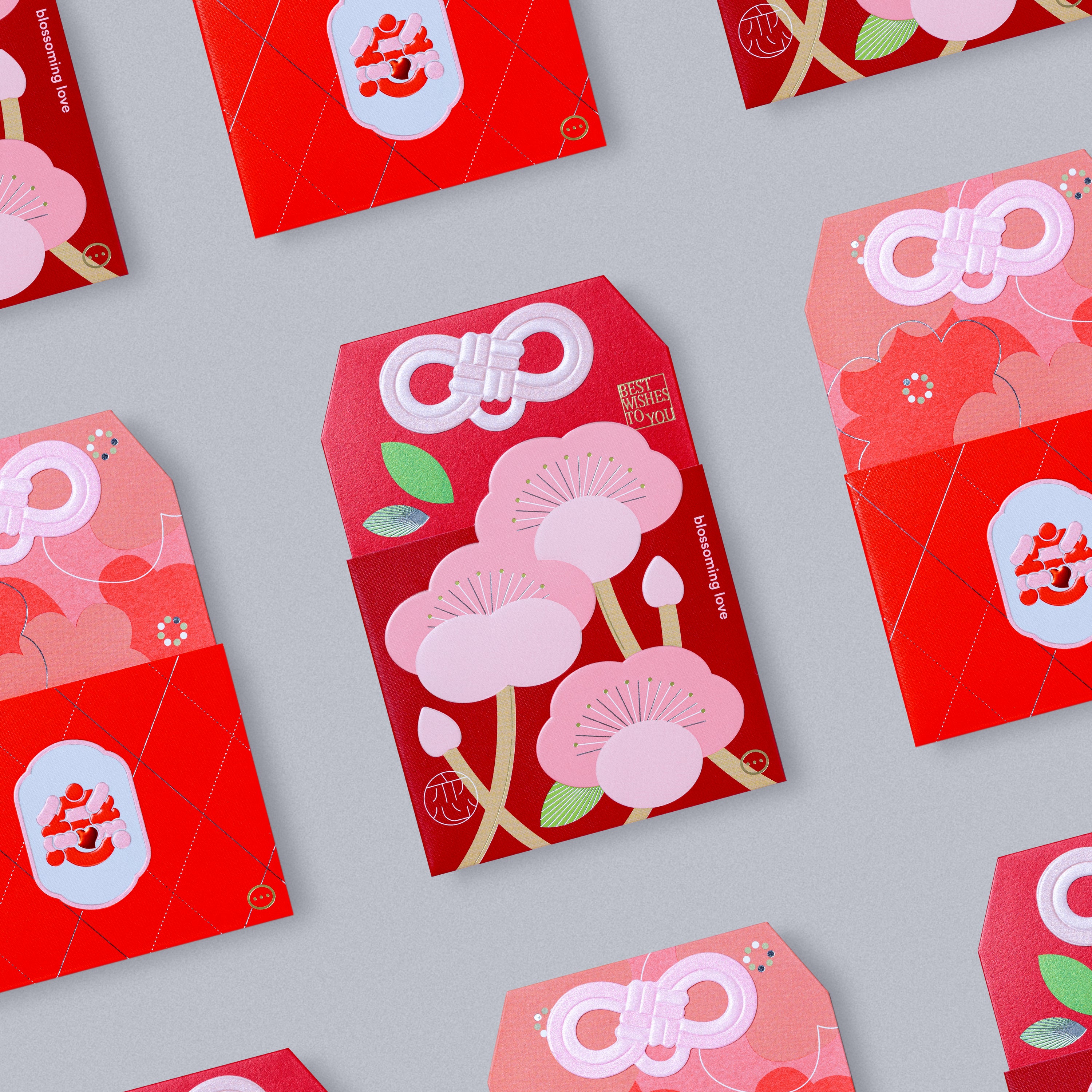 omamori / red packet box set (24pcs)