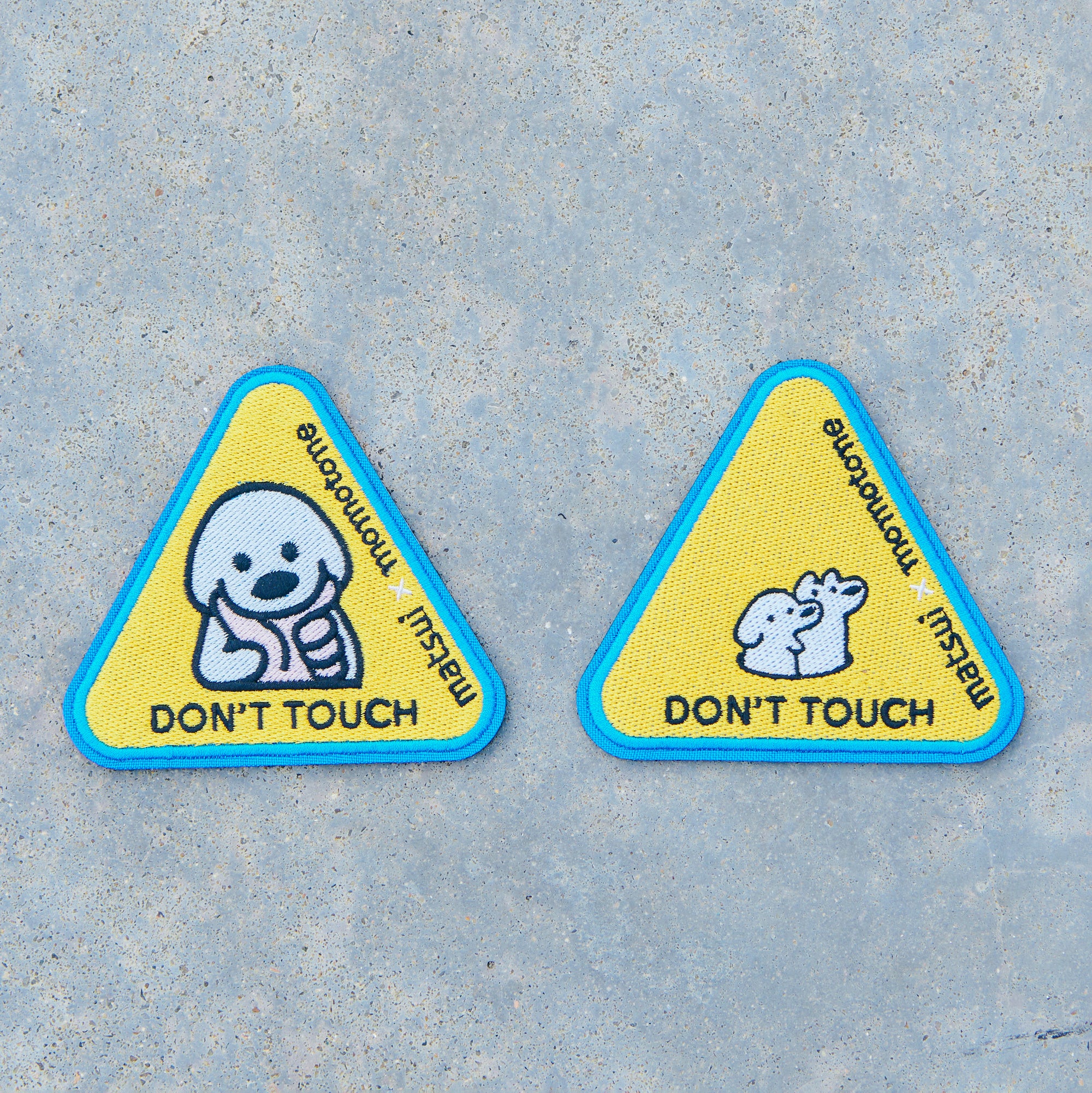 matsui x momotone / don't touch caution badge