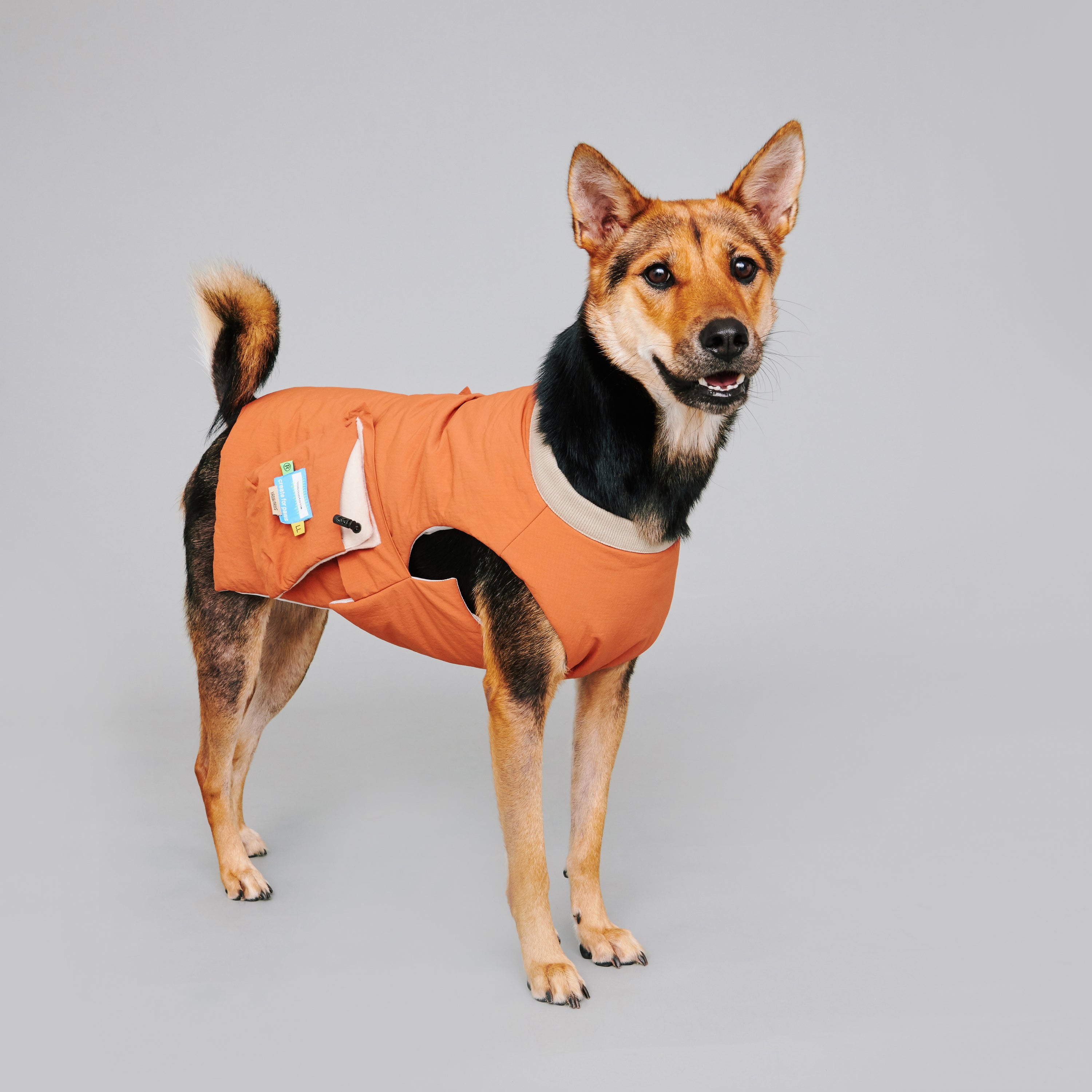 yama paws / nur puffer jacket pumpkin