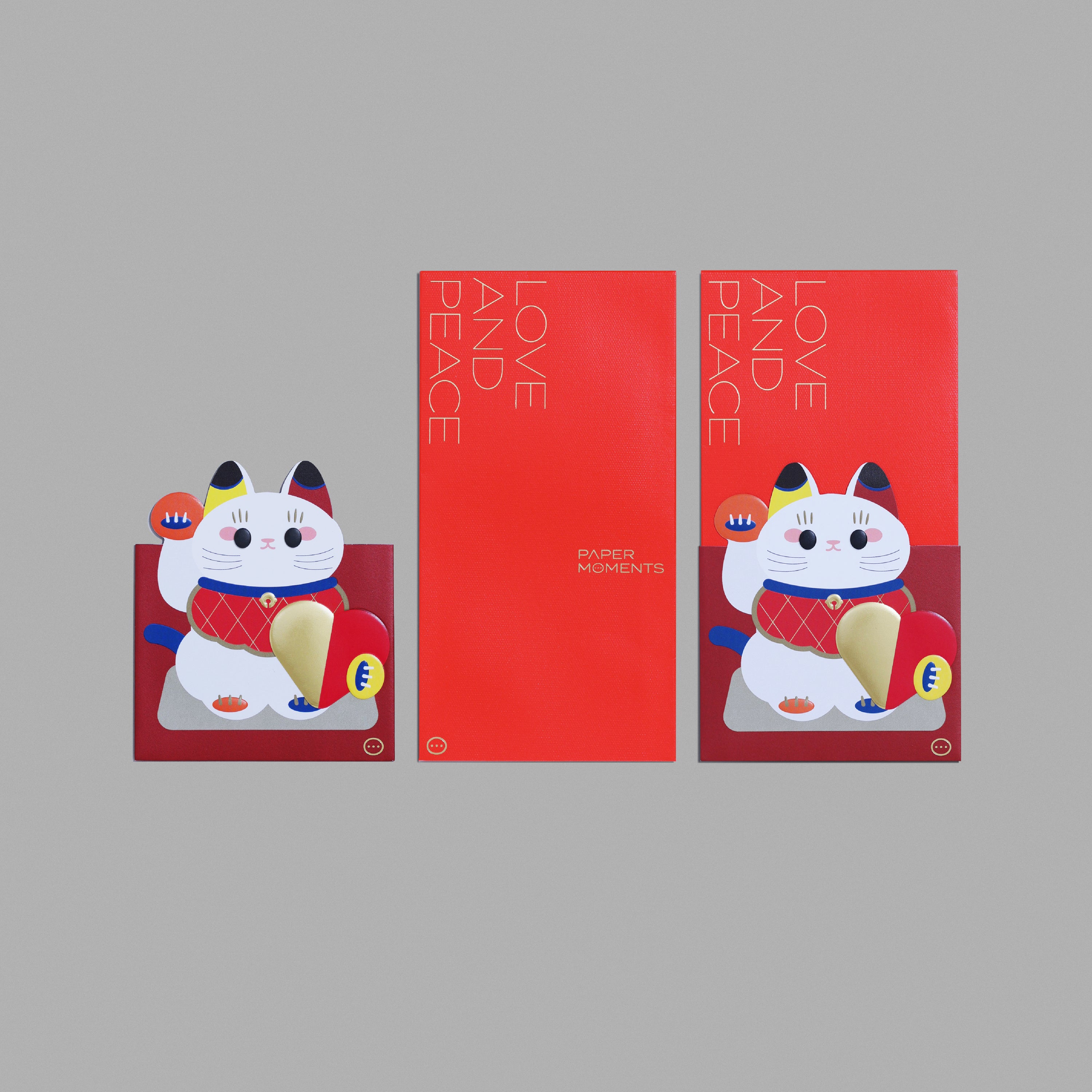 fortune kitty / red packet box set - red